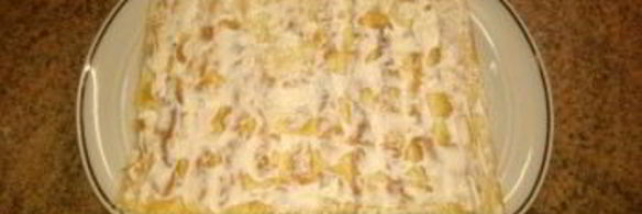 слоеный торт с рыбой