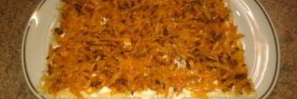 слоеный торт с рыбой