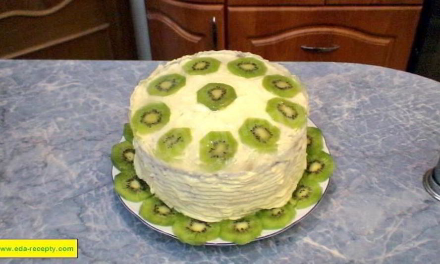 Рецепт торта из бисквитных коржей с суфле