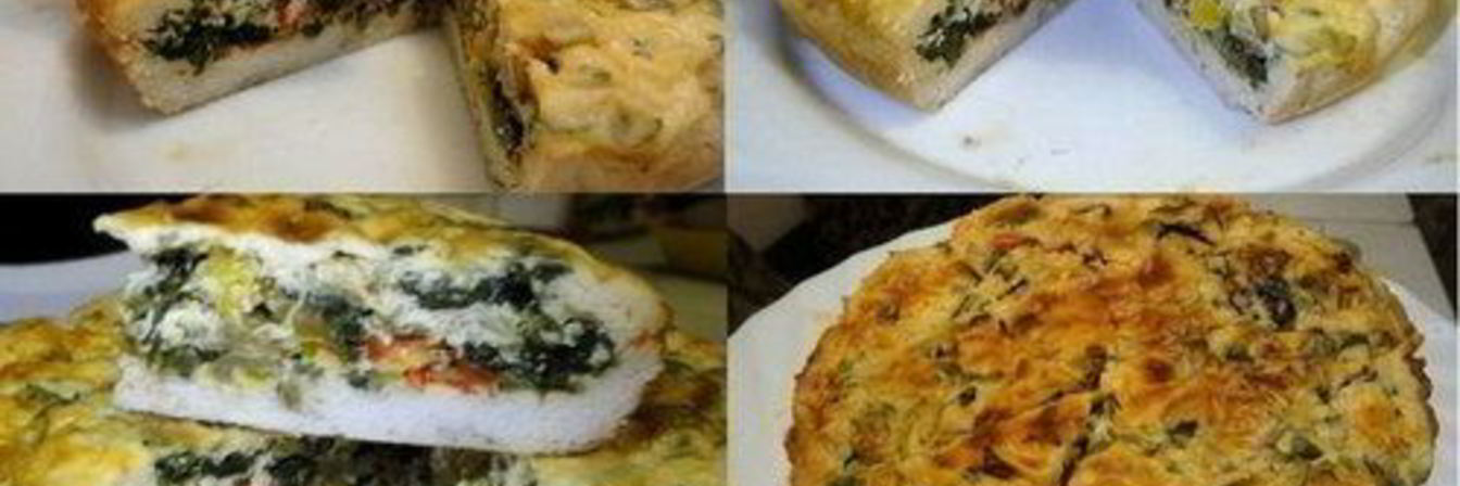 Торт из курицы и шпината