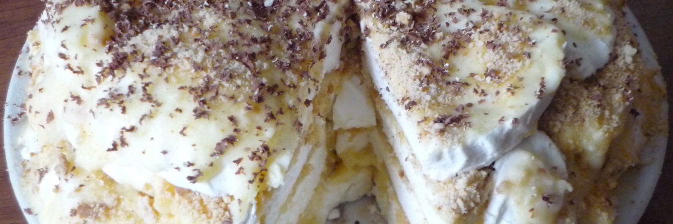 Торт из зефира с печеньем