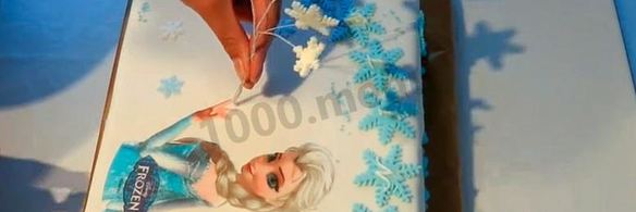 торт холодное сердце