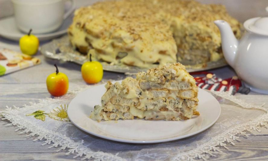 Рецепт торта наполеон из печенья ушки