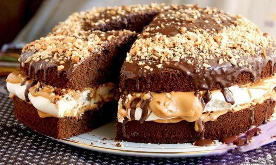 Рецепт торта сникерс