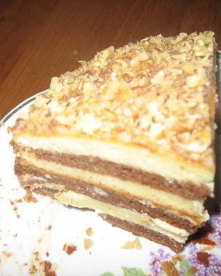Торт со сметаной и какао