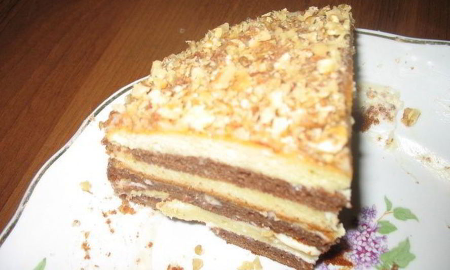 Рецепт торта со сметаной и какао