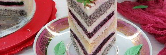 ванильно-маковый торт ягодные мечты