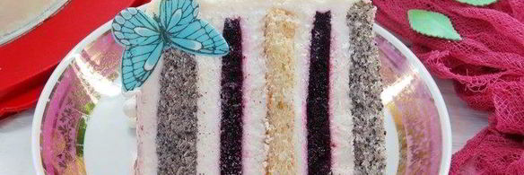 ванильно-маковый торт ягодные мечты