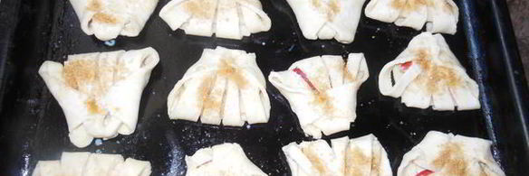 творожные конвертики с яблоками