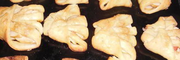 творожные конвертики с яблоками