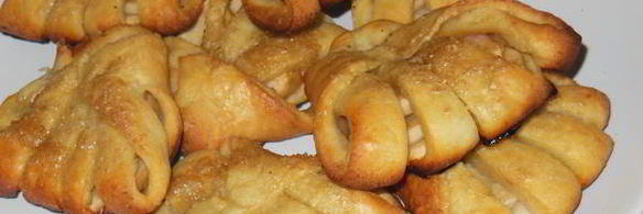 творожные конвертики с яблоками