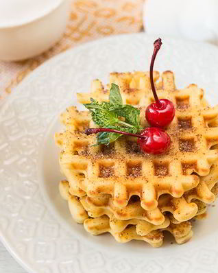 Вафли на кукурузной муке с корицей