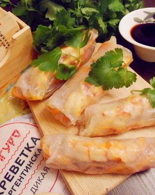 Вьетнамские конвертики с креветками