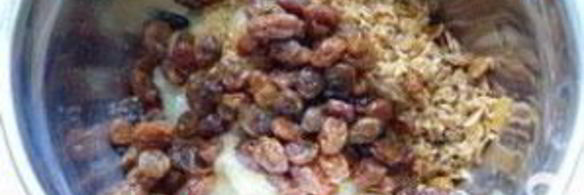 яблочные конвертики с миндалем и изюмом