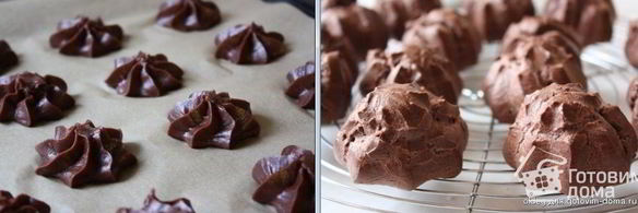 шоколадные профитроли со сливочно-шоколадным кремом