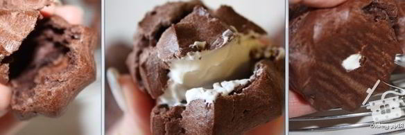 шоколадные профитроли со сливочно-шоколадным кремом