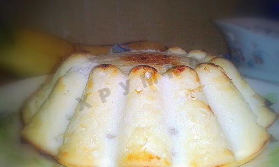 Рецепт диетической творожной запеканки с бананома