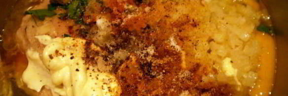 куриная запеканка, фаршированная ригатони