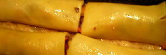 куриная запеканка, фаршированная ригатони