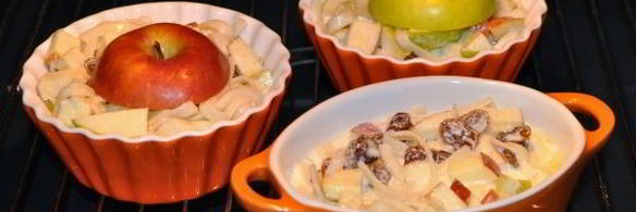 лапшевник детский с яблоком и изюмом