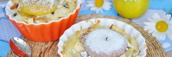 лапшевник детский с яблоком и изюмом