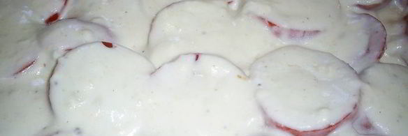 овощная запеканка под сырным соусом