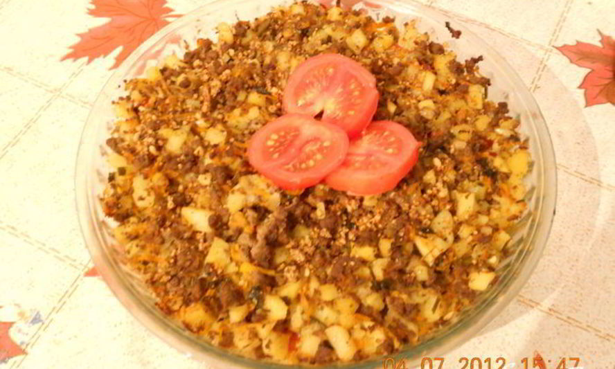 Рецепт овощной запеканки с фаршем