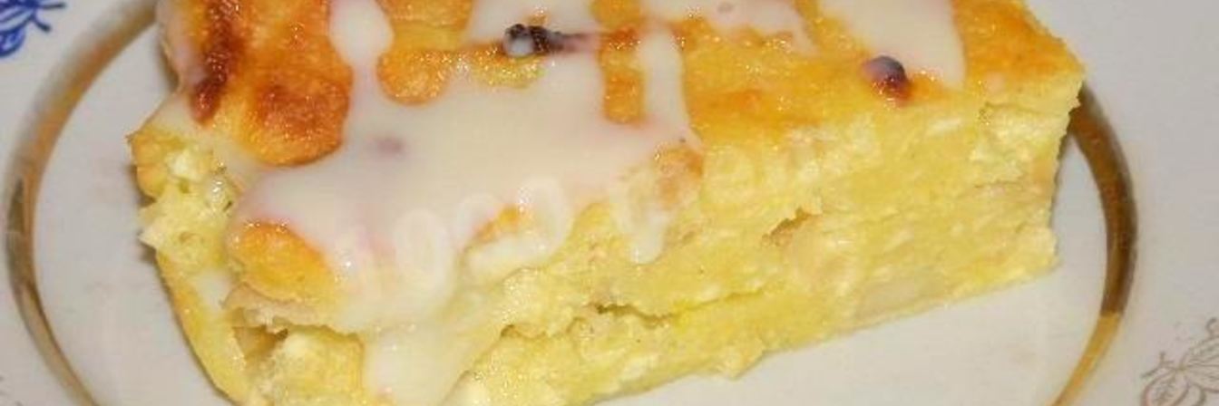 Творожная запеканка с яблоками