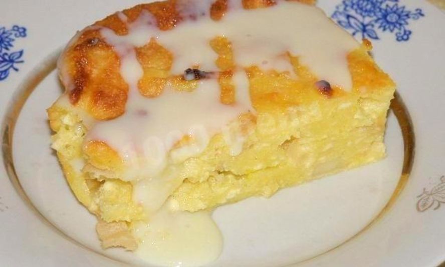Рецепт творожной запеканки с яблоками