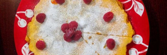 творожная запеканка с замороженными ягодами и тыквой