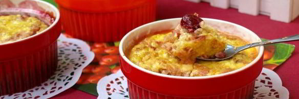 творожно-овсяная запеканка с вишней