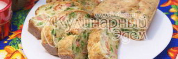 яичная запеканка с овощами и ветчиной