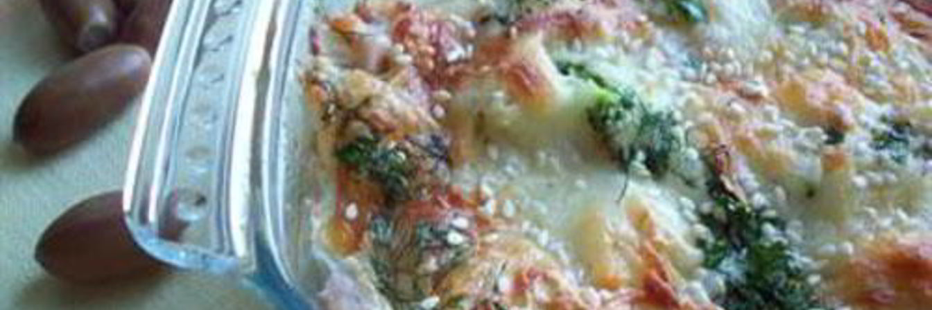 Запеканка из брокколи с ветчиной