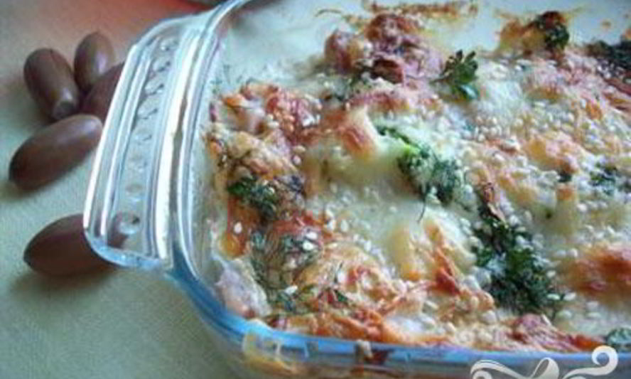 Рецепт запеканки из брокколи с ветчиной