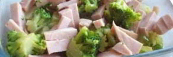 запеканка из брокколи с ветчиной