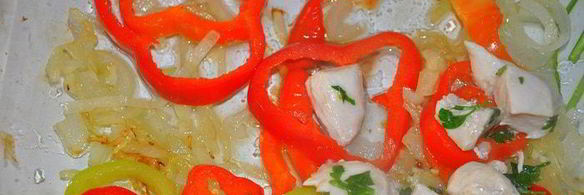 запеканка из курицы и сладкого перца с сыром джюгас