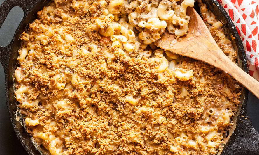 Рецепт запеканки из макарон с сыром и фаршем