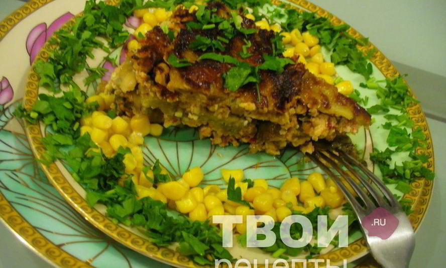 Рецепт запеканки мясной с баклажанами
