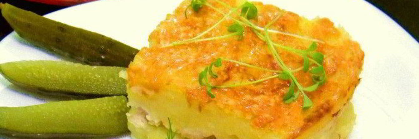 Запеканка Пармантье с курицей