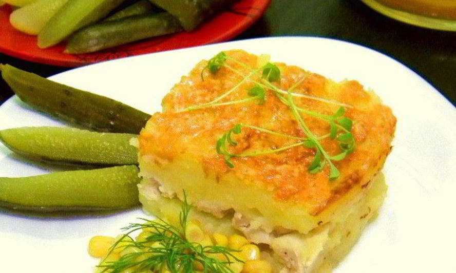 Рецепт запеканки пармантье с курицей