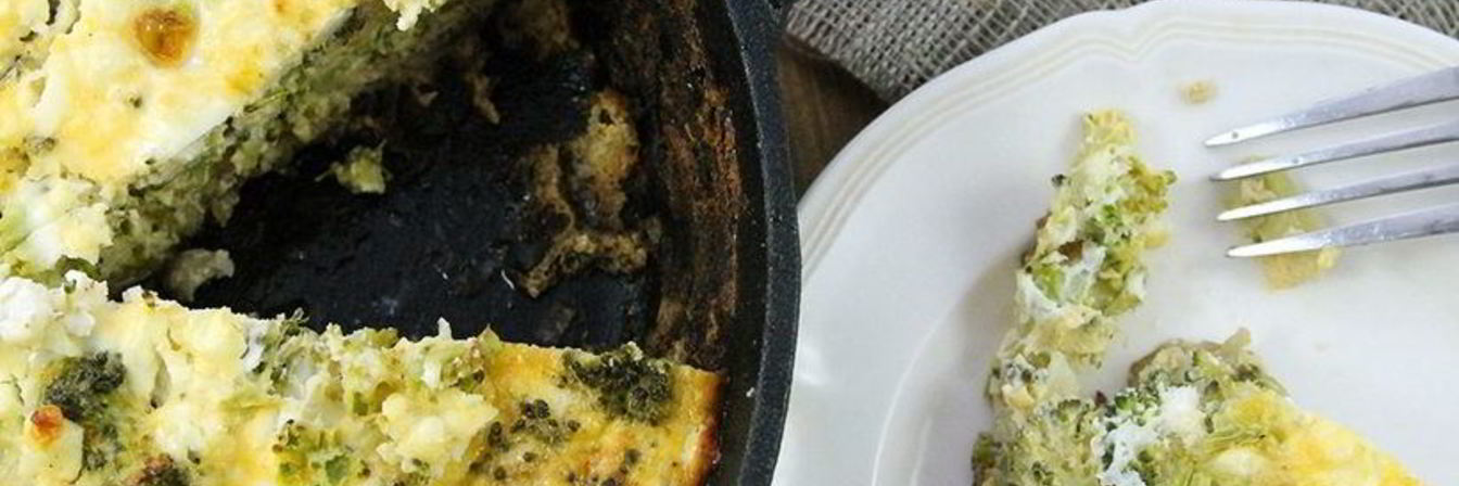 Запеканка с брокколи, и сыром, и грибами