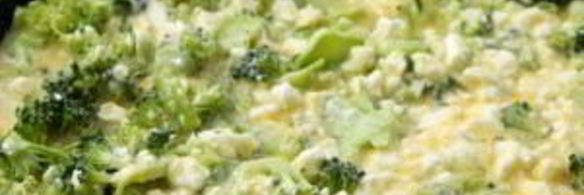 запеканка с брокколи, и сыром, и грибами