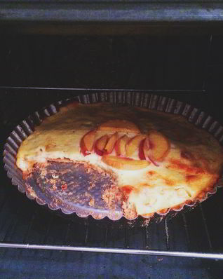 Запеканка с персиками