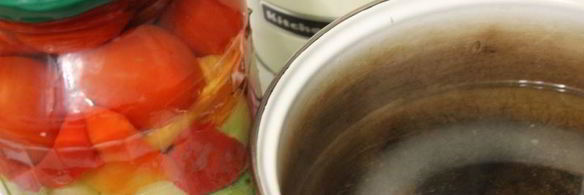 ассорти из физалиса, помидоров и сладкого перца на зиму