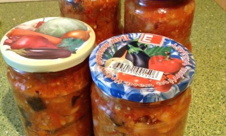 Рецепт баклажанов с фасолью на зиму салат