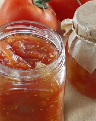 Пряный томатный джем с яблоками