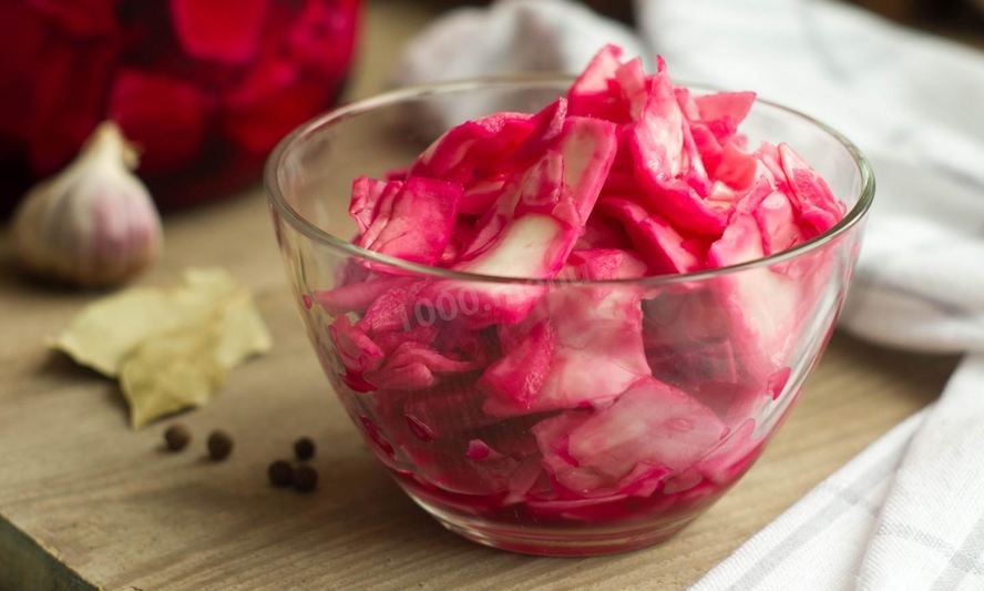 Рецепт капусты кусками со свеклой на зиму