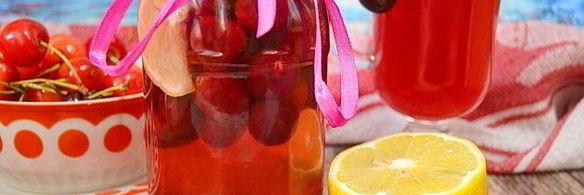 компот из черешни с лимоном на зиму