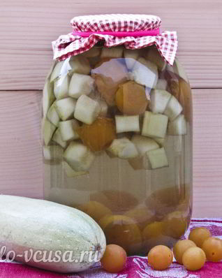 Компот из кабачков и алычи