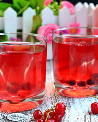 Компот из красной и черной смородины
